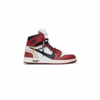 Ανδρικά Παπούτσια Air Jordan 1 Εκρού Ρετρό Ψηλά Και Λευκά Μαύρα Κόκκινα