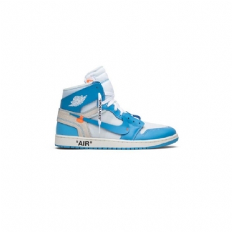 Ανδρικά Παπούτσια Air Jordan 1 Εκρού Ρετρό Ψηλά Και Λευκά Μπλε