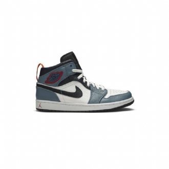 Ανδρικά Παπούτσια Air Jordan 1 Facetasm Mid Άσπρο Μπλε Μαύρος