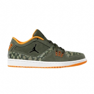 Ανδρικά Παπούτσια Air Jordan 1 Flight Low Olive Πράσινος Πορτοκάλι