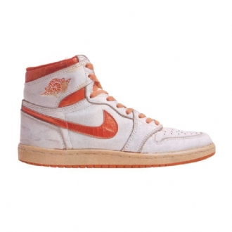 Ανδρικά Παπούτσια Air Jordan 1 High Άσπρο Πορτοκάλι