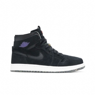 Ανδρικά Παπούτσια Air Jordan 1 High Zoom Comfort Μαύρα Μωβ