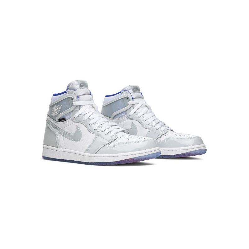 Ανδρικά Παπούτσια Air Jordan 1 High Zoom Λευκά Μπλε Γκρι