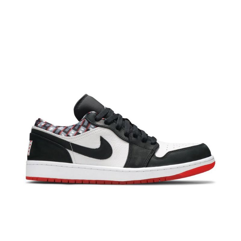 Ανδρικά Παπούτσια Air Jordan 1 Low Άσπρο Μαύρος Κόκκινος