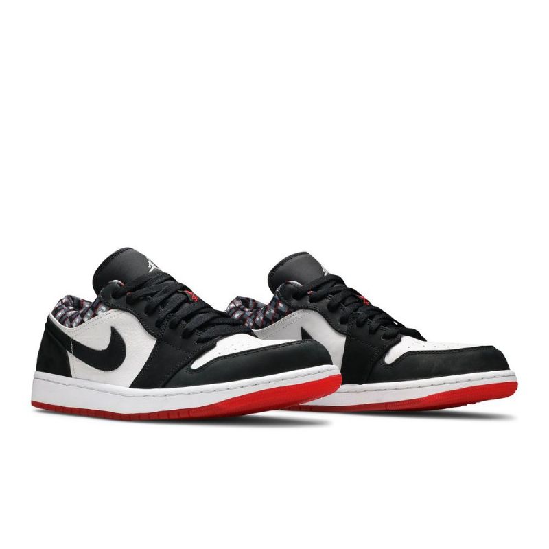 Ανδρικά Παπούτσια Air Jordan 1 Low Άσπρο Μαύρος Κόκκινος