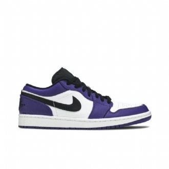 Ανδρικά Παπούτσια Air Jordan 1 Low Άσπρο Μωβ Μαύρα