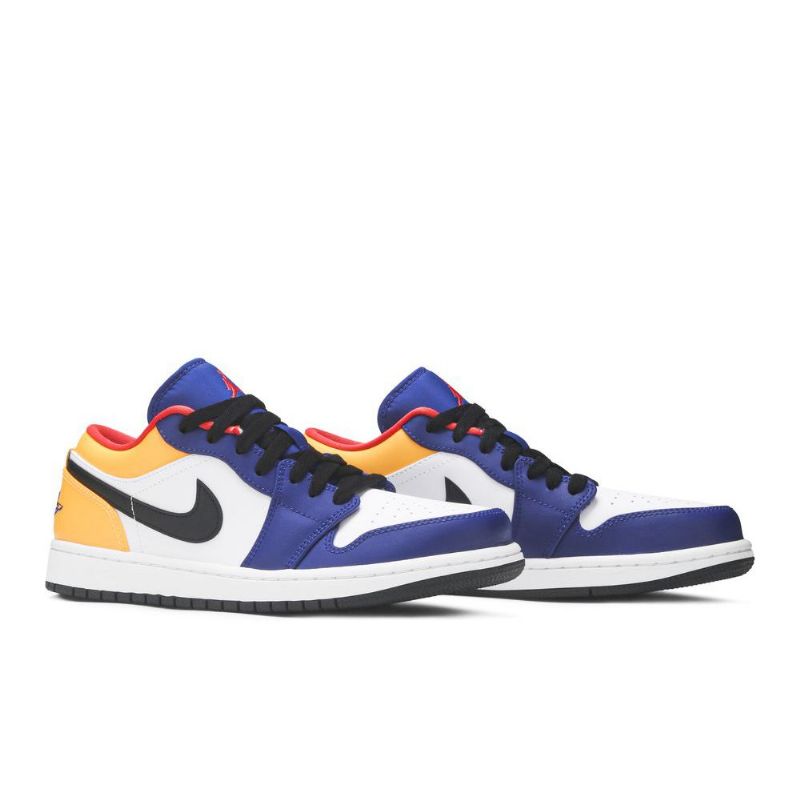 Ανδρικά Παπούτσια Air Jordan 1 Low Άσπρο Μπλε Πορτοκάλι Μαύρος