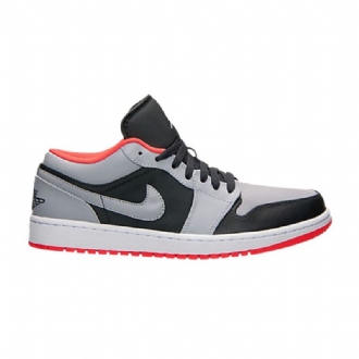 Ανδρικά Παπούτσια Air Jordan 1 Low Γκρί Μαύρος Κόκκινος Άσπρο