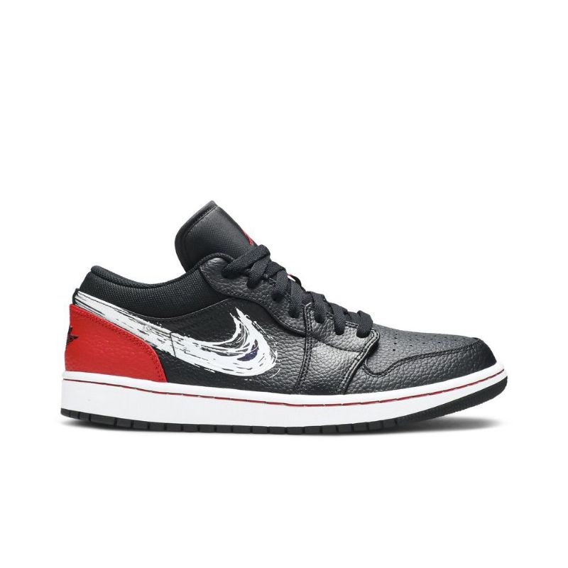Ανδρικά Παπούτσια Air Jordan 1 Low Μαύρος Κόκκινος Ασήμι Άσπρο
