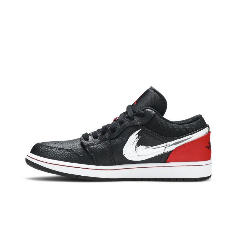 Ανδρικά Παπούτσια Air Jordan 1 Low Μαύρος Κόκκινος Ασήμι Άσπρο