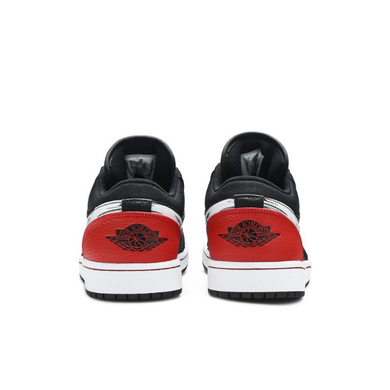 Ανδρικά Παπούτσια Air Jordan 1 Low Μαύρος Κόκκινος Ασήμι Άσπρο