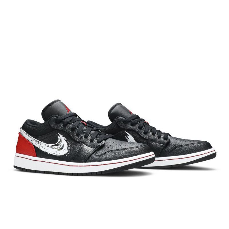 Ανδρικά Παπούτσια Air Jordan 1 Low Μαύρος Κόκκινος Ασήμι Άσπρο