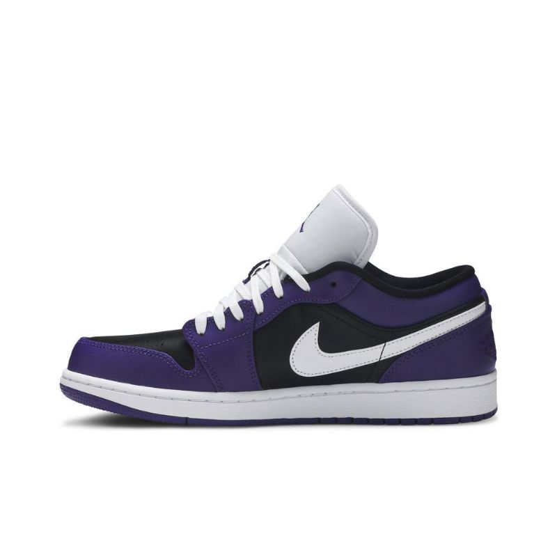 Ανδρικά Παπούτσια Air Jordan 1 Low Μωβ Μαύρος Άσπρο