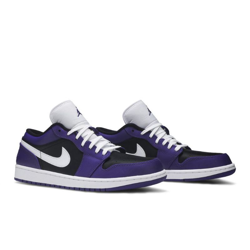 Ανδρικά Παπούτσια Air Jordan 1 Low Μωβ Μαύρος Άσπρο