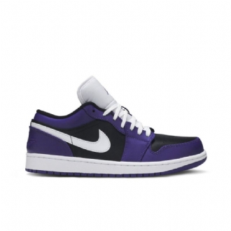 Ανδρικά Παπούτσια Air Jordan 1 Low Μωβ Μαύρος Άσπρο