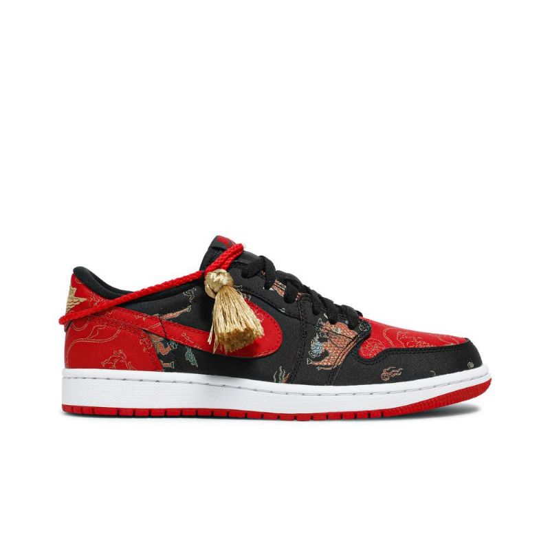 Ανδρικά Παπούτσια Air Jordan 1 Low Og Κόκκινος Μαύρος Χρυσός