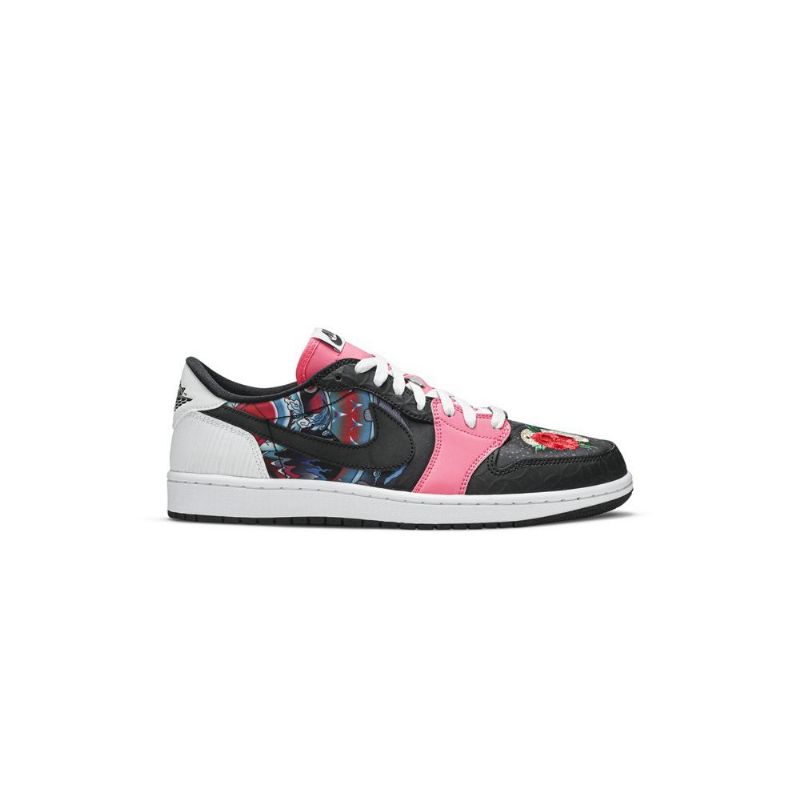 Ανδρικά Παπούτσια Air Jordan 1 Low Og Μαύρα Ροζ Λευκά Πολύχρωμα