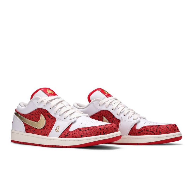 Ανδρικά Παπούτσια Air Jordan 1 Low Se Άσπρο Κόκκινος Χρυσός