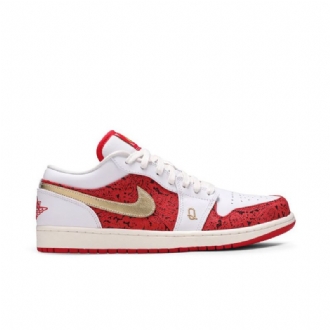 Ανδρικά Παπούτσια Air Jordan 1 Low Se Άσπρο Κόκκινος Χρυσός