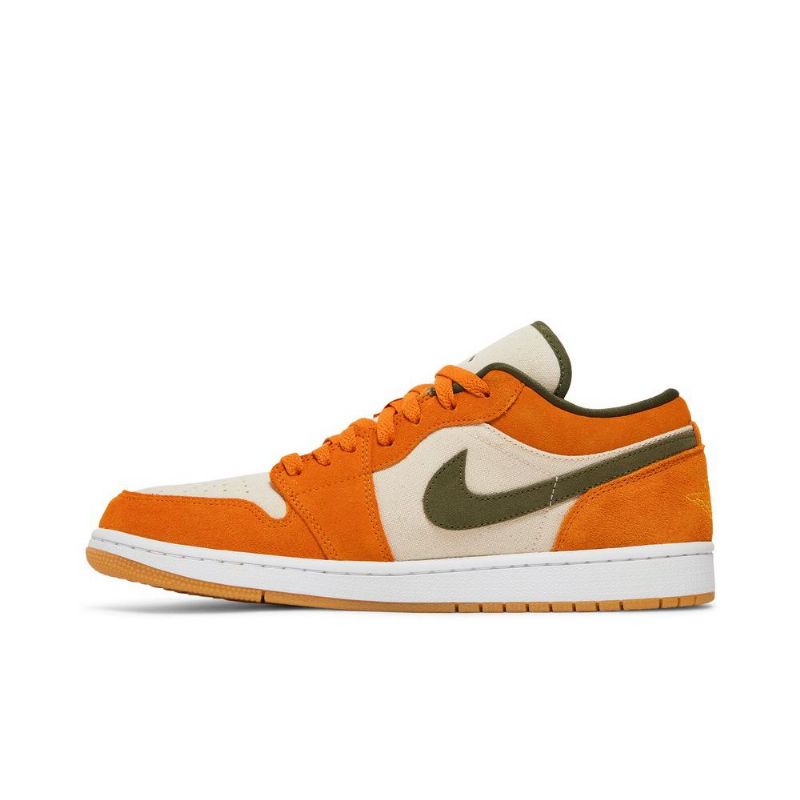 Ανδρικά Παπούτσια Air Jordan 1 Low Se Άσπρο Olive Πράσινος Πορτοκάλι
