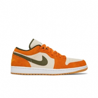 Ανδρικά Παπούτσια Air Jordan 1 Low Se Άσπρο Olive Πράσινος Πορτοκάλι