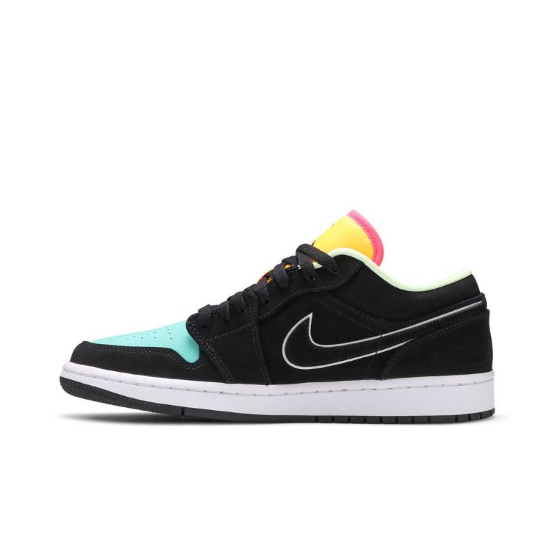 Ανδρικά Παπούτσια Air Jordan 1 Low Se Μαύρο Πράσινο Πορτοκαλί Ροζ