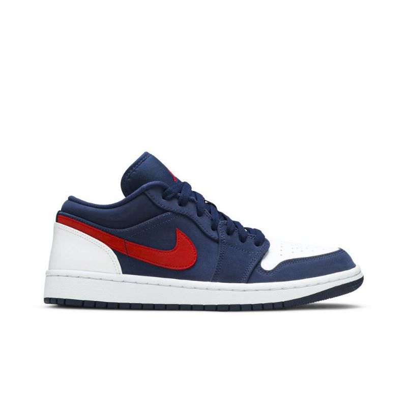 Ανδρικά Παπούτσια Air Jordan 1 Low Σκούρο Μπλε Άσπρο Κόκκινος