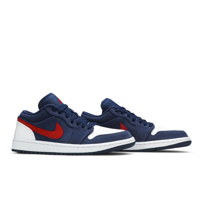 Ανδρικά Παπούτσια Air Jordan 1 Low Σκούρο Μπλε Άσπρο Κόκκινος