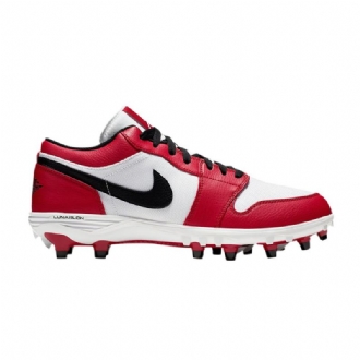 Ανδρικά Παπούτσια Air Jordan 1 Low Td Cleat Λευκό Κόκκινο Μαύρο
