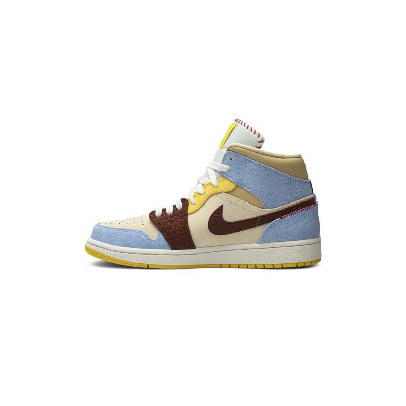 Ανδρικά Παπούτσια Air Jordan 1 Maison Chateau Rouge Mid Se Μπλε Καστανός Μπεζ