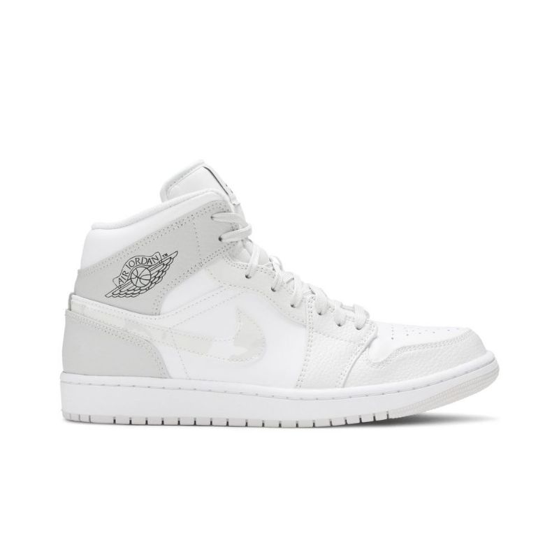 Ανδρικά Παπούτσια Air Jordan 1 Mid Άσπρο Γκρί