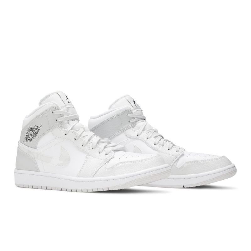 Ανδρικά Παπούτσια Air Jordan 1 Mid Άσπρο Γκρί