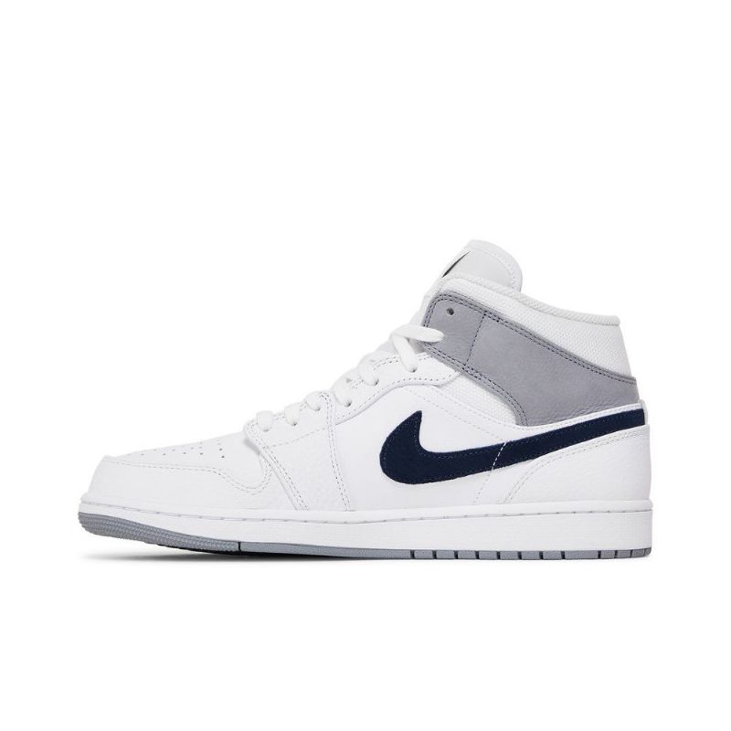 Ανδρικά Παπούτσια Air Jordan 1 Mid Άσπρο Γκρί Μπλε