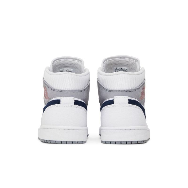 Ανδρικά Παπούτσια Air Jordan 1 Mid Άσπρο Γκρί Μπλε