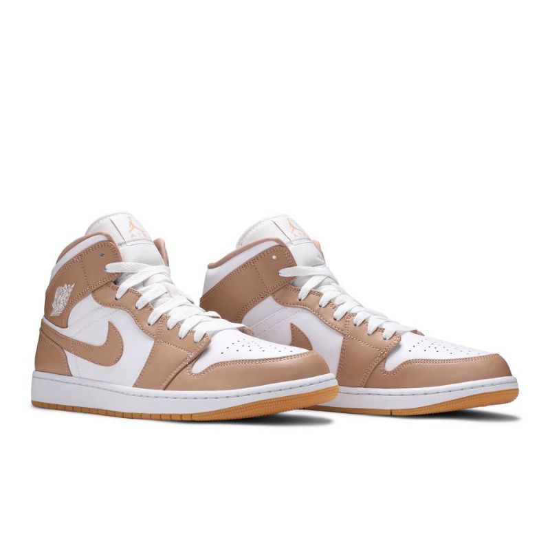 Ανδρικά Παπούτσια Air Jordan 1 Mid Άσπρο Καστανός