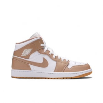 Ανδρικά Παπούτσια Air Jordan 1 Mid Άσπρο Καστανός