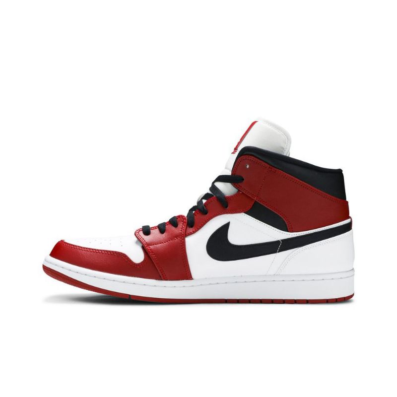 Ανδρικά Παπούτσια Air Jordan 1 Mid Άσπρο Κόκκινος Μαύρος