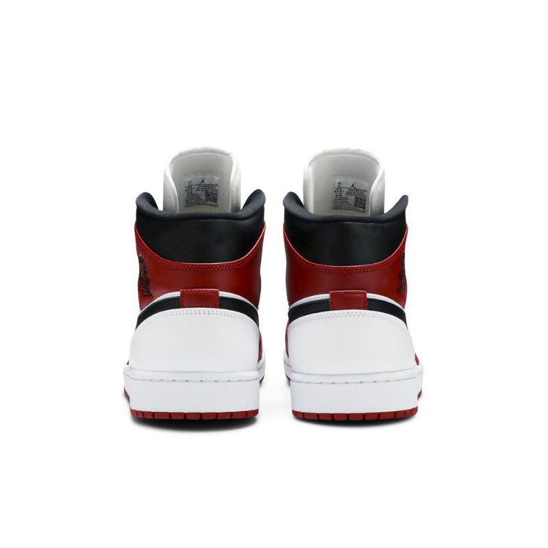 Ανδρικά Παπούτσια Air Jordan 1 Mid Άσπρο Κόκκινος Μαύρος