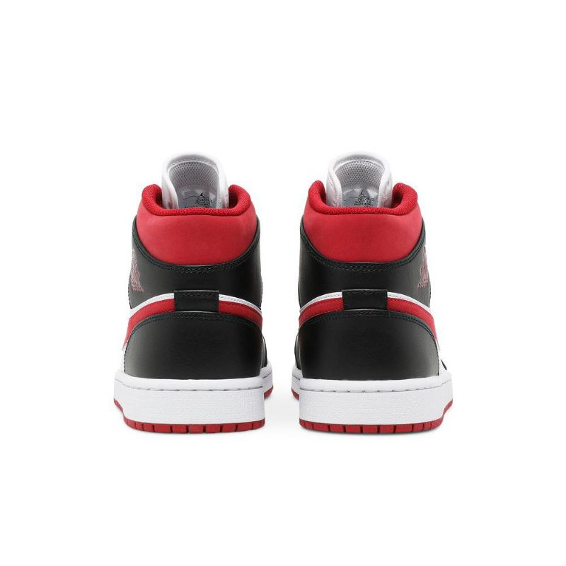 Ανδρικά Παπούτσια Air Jordan 1 Mid Άσπρο Κόκκινος Μαύρος