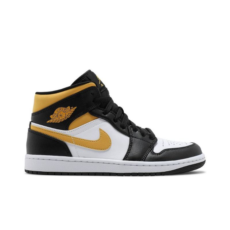 Ανδρικά Παπούτσια Air Jordan 1 Mid Άσπρο Μαύρος Χρυσός