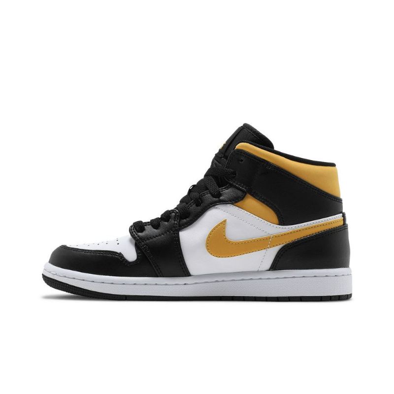 Ανδρικά Παπούτσια Air Jordan 1 Mid Άσπρο Μαύρος Χρυσός