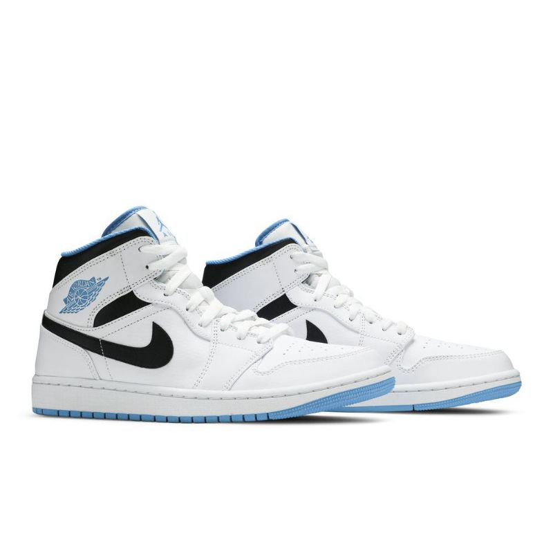 Ανδρικά Παπούτσια Air Jordan 1 Mid Άσπρο Μπλε Μαύρος