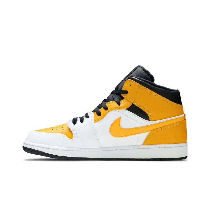 Ανδρικά Παπούτσια Air Jordan 1 Mid Άσπρο Χρυσός Μαύρα