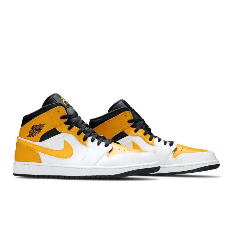 Ανδρικά Παπούτσια Air Jordan 1 Mid Άσπρο Χρυσός Μαύρα