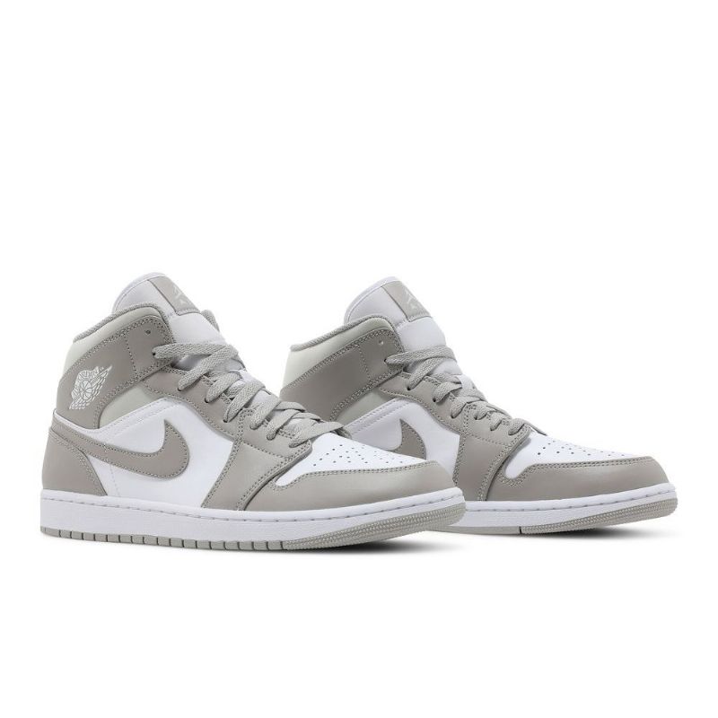 Ανδρικά Παπούτσια Air Jordan 1 Mid Γκρί Άσπρο