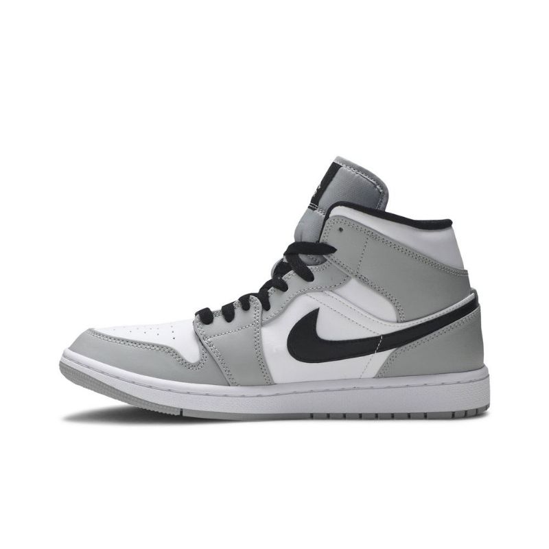 Ανδρικά Παπούτσια Air Jordan 1 Mid Γκρί Άσπρο Μαύρος