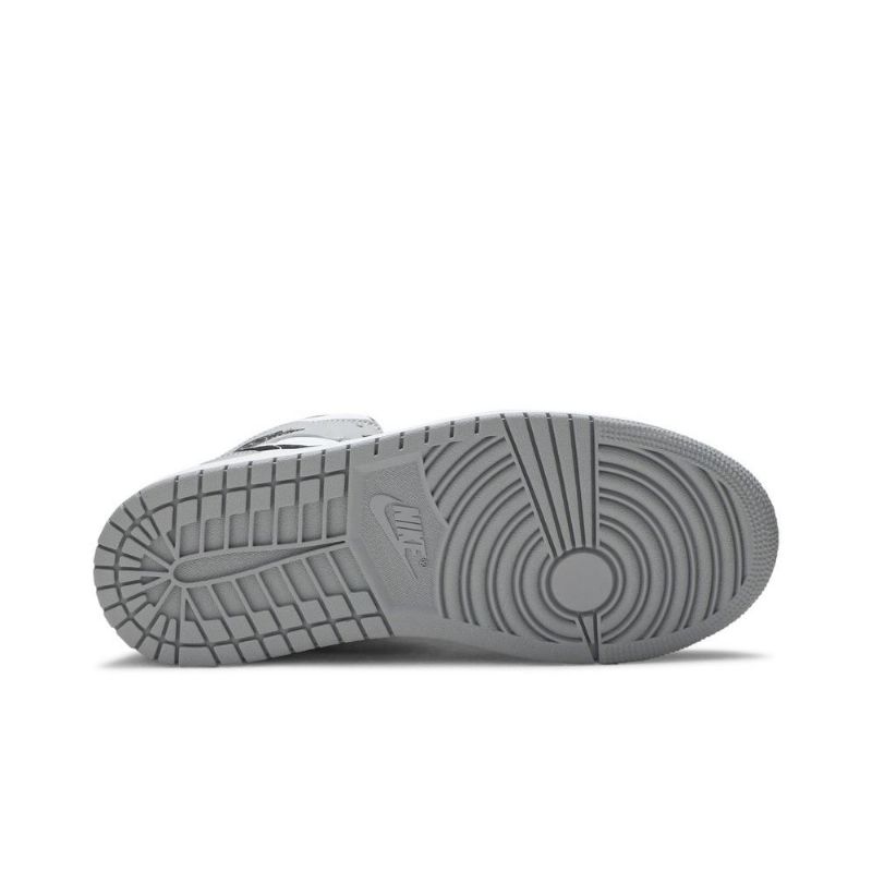 Ανδρικά Παπούτσια Air Jordan 1 Mid Γκρί Άσπρο Μαύρος