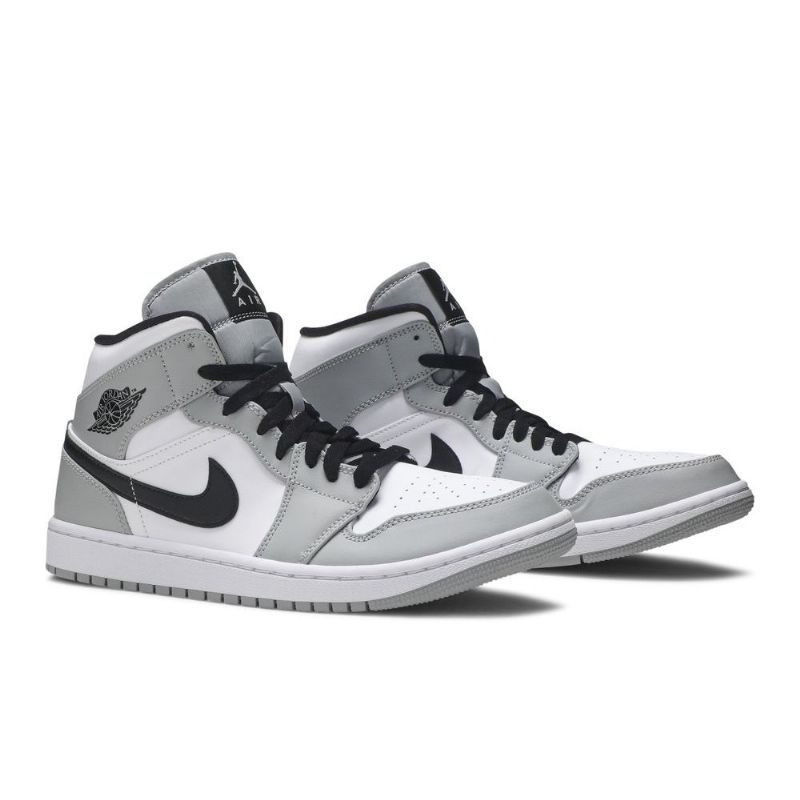 Ανδρικά Παπούτσια Air Jordan 1 Mid Γκρί Άσπρο Μαύρος