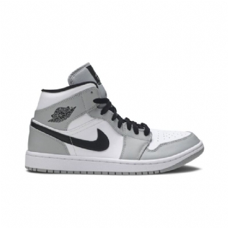 Ανδρικά Παπούτσια Air Jordan 1 Mid Γκρί Άσπρο Μαύρος