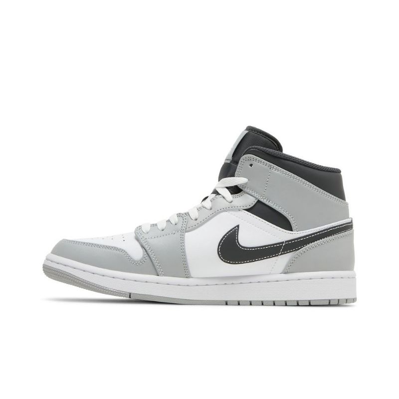 Ανδρικά Παπούτσια Air Jordan 1 Mid Γκρί Άσπρο Μαύρος